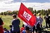 STØTTE: Fagforbundet støtter jentefotballen.
