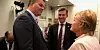 LO-leder Hans-Christian Gabrielsen sammen med komiteleder Henrik Asheim og Aps finanspolitiske talsperson, Rigmor Aasrud.