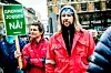 Greenpeaces Truls Gulowsen og Kværner Stord-arbeider Rune Svensen ble ikke enige. Men stemninga var god.