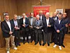 50-ÅRSJUBILANTER: Fra venstre, Remi Unnvik, leder EFV, Lars Erik Grytdal, Knut-Jan Mjåseth, Arne-Jan Træet, Fridtjof Hans Heimark, Jarl Bjørn Folkestad, Kolbjørn Lygre, Svein Martens Meyer, Morten Bildøy, nestleder i EL og IT Forbundet og Jon Kristian Viken.