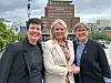 LOs Henriette Jevnaker, Aps Tone Berge Hansen og Fagforbundets Mette Nord er en fornøyd trio etter endringen i arbeidsmiljøloven.