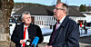 Tidligere LO-leder Yngve Hågensen kom til begravelsen sammen med forbundsleder i Fellesforbundet, Jørn Eggum.