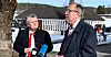 Tidligere LO-leder Yngve Hågensen kom til begravelsen sammen med forbundsleder i Fellesforbundet, Jørn Eggum.