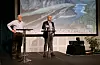 DEBATT: Bjørn Einar Halvorsen og Trond Finstad under debatten tidligere i uka.