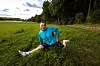 EN GANG TURNER: I ungdomsårene drev han aktivt med turn hjemme i Odda. Her: Nesten-spagat på Bygdøy.