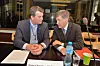 LO-leder Hans-Christian Gabrielsen i samtale med Guy Ryder, tidligere fagbevegelse-topp, men nå direktør for ILO.
