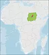 Beliggenheten til Sudan i Afrika.