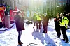 RETTFERDIG PENSJON: Svein Åge Samuelsen fra Rettferdig pensjon - gjenreis AFP, er godt fornøyd med oppmøtet utenfor Stortinget mandag.