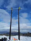 KRAFTLINJE: Fra 132 kv-linja mellom Eidesfossen og Herand.  (Foto: Bjerke Nettbygg AS)