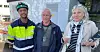 Klubbkasserer Michel Jarrow, klubbleder Tore Sunde og Ellisiv Rognlien etter en god dag med møter på verftene.