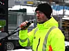 TAKKET: Leder i Elektroarbeidernes Fagforening Trøndelag, Eystein Garberg, er glad for at så mange møtte opp på kort varsel for å vise sin støtte til Nils Ragnvald Bruheim og takket de frammøtte.