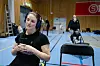 LISTEPOP: Kurdøl og utøverne prøver så godt de kan å koble av mens de venter på å gå ut på matta.