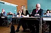 NTL-leder John Leirvaag sammen med Marianne Marthinsen, Aps finanspolitiske talsperson på NTL-konferansen torsdag.