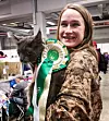 Premiekatten Isaac som fikk Champion-tittel. Han ble senere Grand International Champion, men han gikk bort i kreft i fjor, nesten 11 år gammel, forteller matmor.