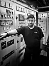 MOTORMANN: André Nevelstad Overvåg på jobb på motortankeren Kystbunker II.