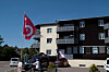 SELGES: Huset skal selges og fagbevegelsen er på flyttefot. Flagget følger med på flyttelasset.
