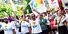 FEIRET PRIDE: LO-leder Peggy Hessen Følsvik var en av de mange tusen som gikk i parade i Oslo i år.