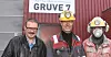 LO-leder på Svalbard, Svein Jonny Albrigtsen, hovedtillitsvalgt Rune Mjelde og gruvearbeider Guttorm Wilhelmsen, er positive til fortsatt gruvedrift.