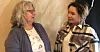 Marit Thorstensen, hovedtillitsvalgt for Fagforbundet Rauma, sammen med Marit Lysgård Amundsen.