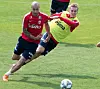 Tore Reginiussen (t.v) og Martin Ødegaard på det norske fotballandslaget. (Arkivbilde)