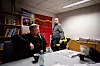 Pål Hansen (t.h.) er prosjektverneombud og opptatt av de myke verdiene på arbeidsplassen. Her på klubbkontoret med sosialtillitsvalgt Kenneth Hernes.