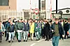Bobby Morton var en av frontfigurene under den 850 dager lange konflikten. Her er han i første rekke som nummer fire fra venstre under markeringen 30. september 1996.