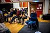 TENOR: Ytterst på rekka av tenorer sitter Ole Jonny Bjerkestrand på korøvelsen.