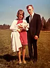 DÅP: Mor og far Bjørnerås med sin førstefødte Sølvi. Året er 1969.