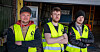 De tre kollegaene ved plastbedriften Protan i Lier, Chrisander Dahl (f.v.), Daniel Rafaelsen og Romar Tobias Enerud Alvarstein, er klare for å stå lenge i sin første streik. De mener det er på tide at det ikke kun er lederne som får økt kjøpekraft.