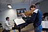 PROFFE. Dimitris Kostopoulos (piano) og Tor Johan Bøen (fiolin) er fornøyd med øvingsrommene.