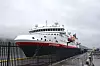 MS Spitsbergen til kai i Tromsø mellom to turer til Svalbard.