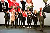 Her ble LO-ledelsen kunngjort ved LO-Kongressen i 2022. Fra venstre: Are Tomasgard (56), Julie Lødrup (41), Sissel M. Skoghaug (53), Steinar Krogstad (64), Peggy Hessen Følsvik (64), Kristin Sæther (58), Trude Tinnlund (57), Terje Olav Olsson (66).