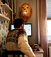 ARBEIDSHJØRNE: Dag Rune Svendsen jobber fra barnerommet mens datteren er i barnehagen.