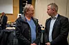 TAKKET: Mangeårig tillitsvalgt Leif Harall Salomonsen (t.v) fikk mange gode ord fra forbundsleder Frode Alfheim etter sin innsats for Industri Energis kontrollkomite.
