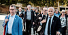 AVVERGET STREIK: Christopher Beckham og Bjørn Mietinen i forbundsledelsen i HK.