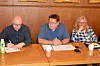 Nestleder i Norsk Sjømannsforbund, Kurt Inge Angell, forbundsleder Johnny Hansen, og områdeansvarlig for tariff i Norsk Sjømannsforbund under innledningsmøtet av utenriksforhandlingene.