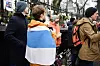 PROTESTERER: Petr Vasilve til høyre i bildet, her fotografert sammen med Smårådina under protest utenfor den russiske ambassaden i Oslo 24. februar i fjor.