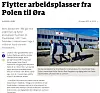 ƒSUKSESS MED INNLEIDE POLAKKER: Ledelsen i Smart Board Productions AS smiler fornøyd til lokalavisas fotograf utenfor den nye fabrikken på Øra i Fredrikstad. De fleste i produksjonen er innleide polakker med unorsk arbeidstidsordning og lønn langt under det som er standard i bransjen. Fra venstre: Aslak Buhol, Audar Dørum, Remi Bergstrøm og Lars Petter Gjermundsen.