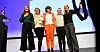 Ina Libak (f.v.), Lisbeth Grandalen, Marianne Solberg, Ole Henrik Kråkenes og Marit Selfors Isaksen  skal lede FO de neste fire årene.
