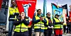 20 fanebærere og enda flere fra fagbevegelsen hadde møtt opp for å støtte tillitsvalgte Oda Marita Sæland og tre av de andre fire streikende bilpleierne.