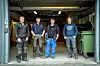 FAGLIG STOLTHET: Å være statlig ansatt fagarbeider er slettes ikke alle forunt. Her er arbeidslederne ved Seksjon for håndverkstjenester og byggsikring: malermester Erlend Hovind (f.v.), tømrermester Johan Hjalmar Askjemshalten, låsesmed Joar Flatås og snekkermester Hans P. Gardner.