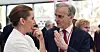 Mette Frederiksen, statsminister i Danmark, og Jonas Gahr Støre under et møte for nordiske sosialdemokrater tidligere i år.