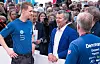 Kong Fredrik besøkte blant annet elektriker Casper Kærvang Pedersen