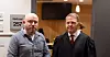 NTL-medlem Alexander Karlsen (t.v.) vil ha tilbake jobben i politiet. Han har ikke gjort noe annet enn å bruke ytringsfriheten sin, mener LO-advokat Edvard Bakke.