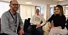 De har fått fast jobb i Oslo kommune; fra venstre dataplattform-arkitekt Fredrik Vraalsen, utvikler Kim Betty, og tjenestedesigner Ingrid Herigstad.