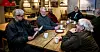 FORTSATT HER: (nr 2 fv) Odd-Gunnar Brøto Braathen møter gjengen til kaffe hver morgen hvis han er i Longyearbyen. Etter at han ble pensjonist bruker han helst tid på hytta.