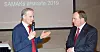 Jonas Gahr Støre ledet samtalen med den svenske statsministeren Stefan Löfven på SAMAKs årsmøte.