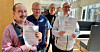 Tom Remi Kongsmo (t.v.) og Hege Christin Nilsson ble denne uka formelt ansatt på Høgskolen i Innlandet. Bak de to står førsteamanuensis Frank Jarle Bruun (t.h) og instituttleder Erik Hagaseth Haug.