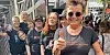 PÅ SCENEN: Bandet Vanjas Harem var blant de som stod på «Jailhouse Stage» under Notodden Bluesfestival torsdag. Fra høyre: Vanja Ruud Nilsen, Katrine Dehli, Hege Renate Johansen, Liv Randi Hannasvik, Tanya Anita Moreno Lindahn, Rita Rolandsen, Nina Olsen og Sara Andersson.