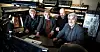 STUDIO: Åsmund Feidje, Nils Nordberg, Torstein Arisholm og Terje Emberland i studio der podkasten spilles inn.